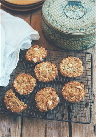 Macadamia and lemon myrtle 'Anzac' biscuits